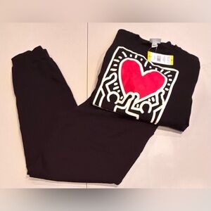 Keith Haring | Ladies sweat, set. 2- pieces. Size: